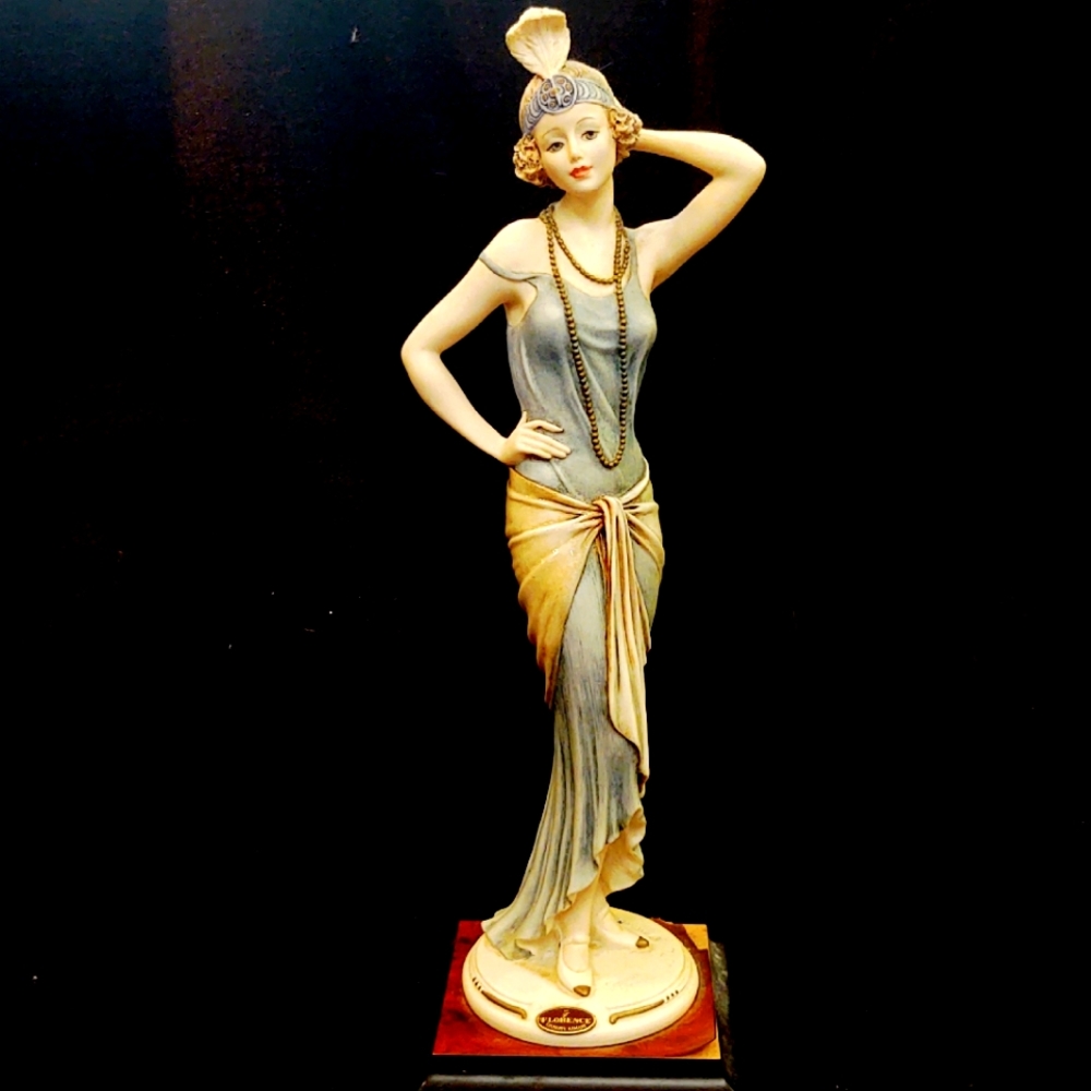 Vintage Collectible 13.5" Armani "Regine" Porcelain Flapper Figurine